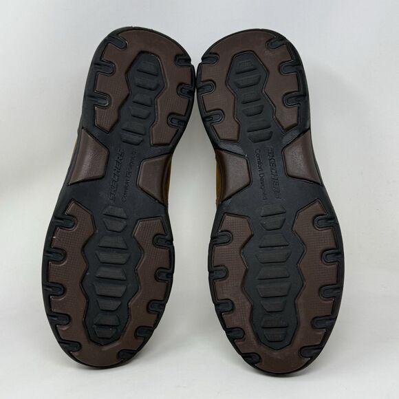 Skechers Expended Seveno Shoes Mens 12 Brown Leather Slip On Casual Loafers main image 10